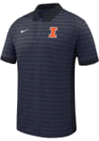 Main image for Mens Illinois Fighting Illini Navy Blue Nike Victory Stripe Short Sleeve Polo Shirt
