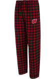 Main image for Mens Wisconsin Badgers Black Concepts Sport Plaid Hawthorn Loungewear Sleep Pants