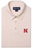 Main image for Mens Nebraska Cornhuskers Oatmeal Mizzen+Main Ashe Short Sleeve Fashion Polo