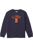 Main image for Youth Navy Blue Illinois Fighting Illini Vintage Arch Mascot Long Sleeve Crew Sweatshirt