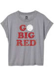 Main image for Nebraska Cornhuskers Grey Summit Sportswear Go Big Red Short Sleeve T-Shirt