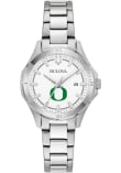 Main image for Oregon Ducks Bulova Sport Stainless Steel Womens Watch - Silver