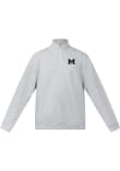 Main image for Mens Michigan Wolverines Grey lululemon Soft Jersey Half Zip Qtr Zip Pullover