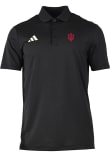 Main image for Mens Indiana Hoosiers Black Adidas Ottoman Short Sleeve Polo Shirt