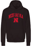 Main image for Mens Nebraska Cornhuskers Black Summit Sportswear Arch Mascot Hooded Sweatshirt
