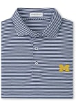 Main image for Mens Michigan Wolverines Navy Blue Peter Millar Calvert Short Sleeve Fashion Polo