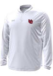 Main image for Mens Utah Utes White Under Armour Motivate Woven Qtr Zip Pullover