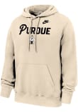 Main image for Mens Purdue Boilermakers Natural Nike Club Fleece Hooded Sweatshirt