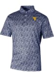 Main image for Mens West Virginia Mountaineers Navy Blue Columbia Heat Seal Westside Country Short Sleeve Polo Sh..
