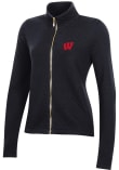 Main image for Womens Wisconsin Badgers Black Gear for Sports Relaxed Quilted Long Sleeve Full Zip Jacket