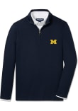 Main image for Mens Michigan Wolverines Navy Blue Mizzen+Main KPI Qtr Zip Pullover