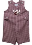 Main image for Vive La Fete Southern Illinois Salukis Toddler Maroon Gingham Overalls