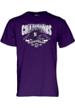 Main image for Northwestern Wildcats Purple Blue 84 2025 Game Above Sports Bowl Football Champions Short Sleeve T..