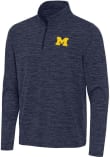 Main image for Mens Michigan Wolverines Blue Antigua Eternal Qtr Zip Pullover