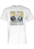 Main image for Michigan State Spartans White Blue 84 Football vs Toledo Rockets Short Sleeve T Shirt