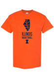 Main image for Illinois Fighting Illini Mens Basketball State Short Sleeve T Shirt - Orange