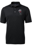 Main image for Mens Texas Tech Red Raiders Black Cutter and Buck Tile Print Short Sleeve Polo Shirt