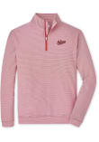 Main image for Mens Indiana Hoosiers Crimson Peter Millar Perth Sugar Stripe Qtr Zip Pullover
