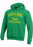 Main image for Mens Oregon Ducks Green Champion Cheerleading Icon Powerblend Hooded Sweatshirt