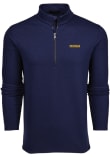 Main image for Mens Michigan Wolverines Blue Greyson Troy Qtr Zip Pullover
