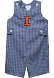 Main image for Toddler Illinois Fighting Illini Navy Blue Vive La Fete Gingham Overalls