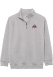 Main image for Mens Grey Ohio State Buckeyes Essentials Embroidery Qtr Zip Pullover