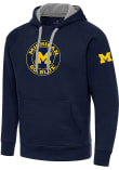 Main image for Mens Michigan Wolverines Navy Blue Antigua Victory Hooded Sweatshirt