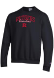 Main image for Mens Rutgers Scarlet Knights Black Champion Script Grandma Powerblend Crew Sweatshirt