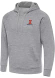 Main image for Mens Illinois Fighting Illini Grey Antigua Victory Graduate Hooded Sweatshirt