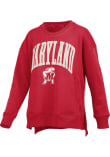 Main image for Womens Maryland Terrapins Red Pressbox Venice Crew Sweatshirt