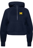 Main image for Womens Michigan Wolverines Navy Blue lululemon Scuba Half Zip Hooded Sweatshirt