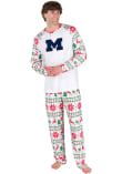 Main image for Mens Michigan Wolverines White Concepts Sport Holiday Tidings Loungewear Sleep Pants