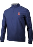 Main image for Mens Illinois Fighting Illini Navy Blue Columbia Heat Seal Bogey's Paradise Qtr Zip Pullover