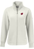 Main image for Womens Wisconsin Badgers White Cutter and Buck Roam Light Weight Jacket