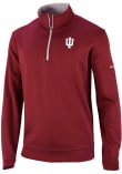 Main image for Mens Indiana Hoosiers Red Columbia Heat Seal Omni Wick Wickhams Hills Qtr Zip Pullover