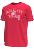 Main image for Maryland Terrapins Red Under Armour Arch Mascot Tech Stretch Short Sleeve T Shirt
