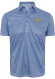 Main image for Mens Navy Blue Michigan Wolverines Semi Spread houndstooth Short Sleeve Polo Shirt