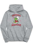 Main image for Toddler Nebraska Cornhuskers Grey Vive La Fete Dino-Riffic Long Sleeve Hooded Sweatshirt