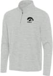 Main image for Mens Iowa Hawkeyes Grey Antigua Eternal Qtr Zip Pullover