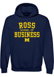 Main image for Mens Navy Blue Michigan Wolverines Block Arch Ross School of Business Hooded Sweatshirt