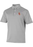 Main image for Mens USC Trojans Grey Columbia Sand Tee Short Sleeve Polo Shirt
