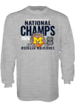 Main image for Mens Michigan Wolverines Grey Heather Blue 84 2026 Men's Basketball National Champions Tee