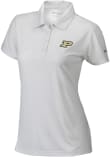 Main image for Womens Purdue Boilermakers White Columbia Heat Seal Birdie Short Sleeve Polo Shirt