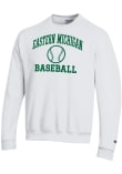 Main image for Mens Eastern Michigan Eagles White Champion Baseball Icon Powerblend Crew Sweatshirt
