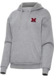 Main image for Womens Miami RedHawks Grey Antigua Victory Hooded Sweatshirt