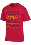 Main image for Maryland Terrapins Red Champion Christmas Short Sleeve T Shirt