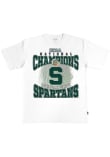 Main image for Michigan State Spartans White SLAM Basketball Deep Cuts Heavyweight Short Sleeve Fashion T Shirt