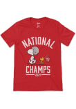 Main image for Ohio State Buckeyes Peanuts 2024 Football National Champions Short Sleeve T Shirt - Red