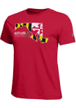 Main image for Maryland Terrapins Red Champion State Shape Short Sleeve T-Shirt