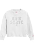 Main image for Womens Ohio State Buckeyes White League Reverse Fleece Crew Sweatshirt